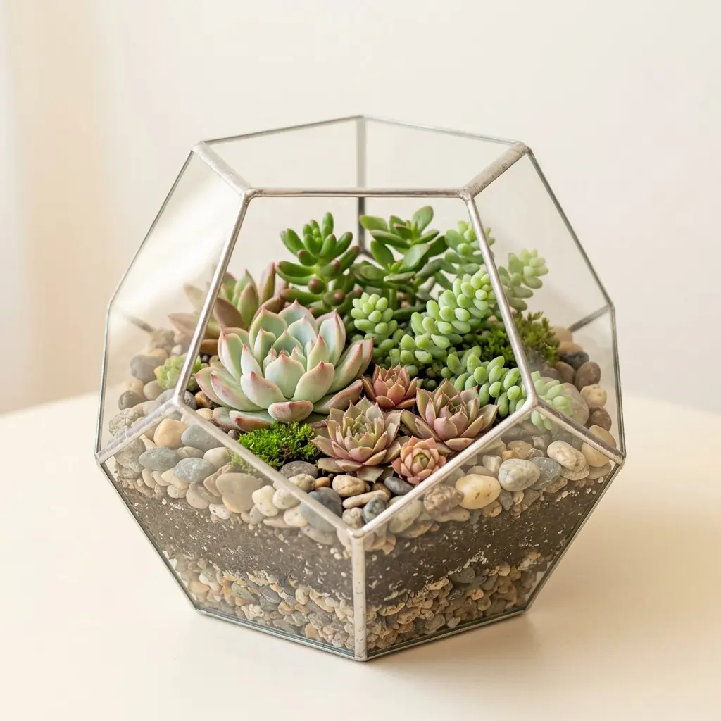 Флорариум с суккулентами — Succulent terrarium